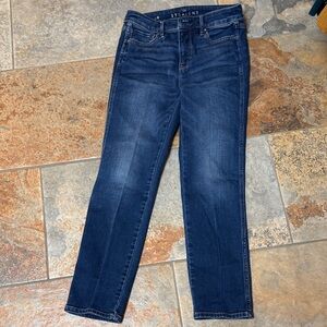 White House Black Market Dark Blue Straight Jeans